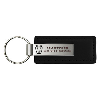 Autogold® - Dark Horse Black Leather Key Chain