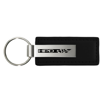 Autogold® - HPD Black Leather Key Chain