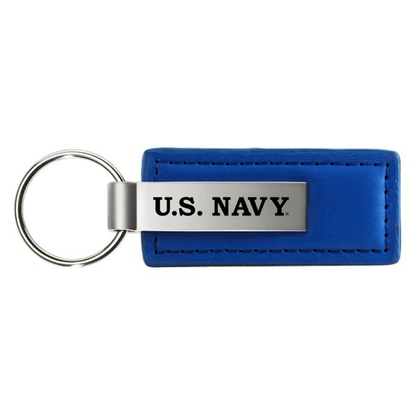Autogold® - Navy Blue Leather Key Chain
