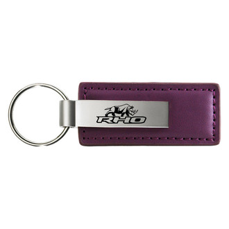 Autogold® - RHO Stacked Purple Leather Key Chain