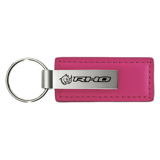 Autogold® - RHO Head Pink Leather Key Chain