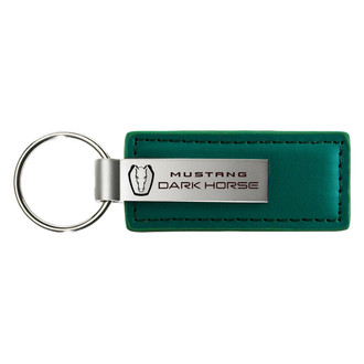 Autogold® - Dark Horse Green Leather Key Chain