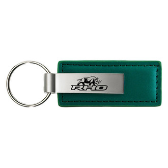 Autogold® - RHO Stacked Green Leather Key Chain