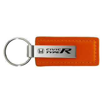 Autogold® - Civic Type R Orange Leather Key Chain