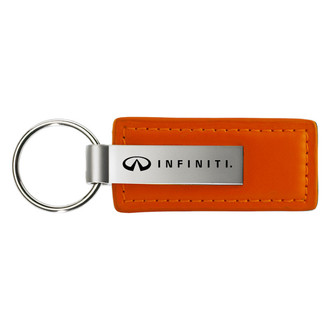 Autogold® - Infiniti Orange Leather Key Chain
