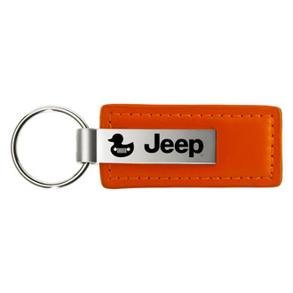 Autogold® - Jeep Duck Orange Leather Key Chain