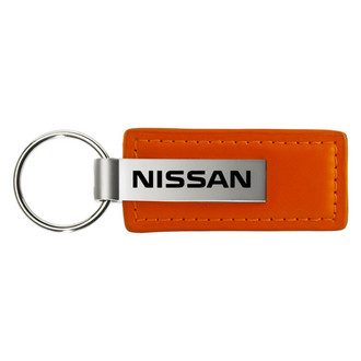 Autogold® - Nissan Orange Leather Key Chain
