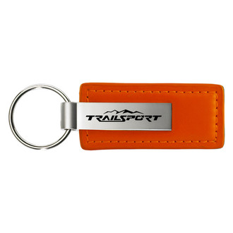 Autogold® - TrailSport Logo Orange Leather Key Chain