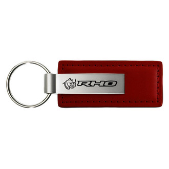 Autogold® - RHO Head Burgundy Leather Key Chain