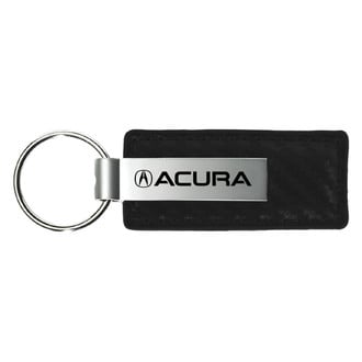 Autogold® - Acura Black Carbon Fiber Leather Key Chain