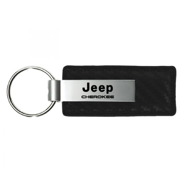 Autogold® - Cherokee Black Carbon Fiber Leather Key Chain