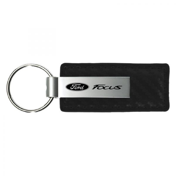 Autogold® - Focus Black Carbon Fiber Leather Key Chain