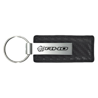 Autogold® - RHO Head Black Carbon Fiber Leather Key Chain