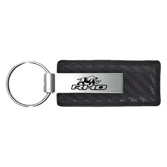 Autogold® - RHO Stacked Black Carbon Fiber Leather Key Chain