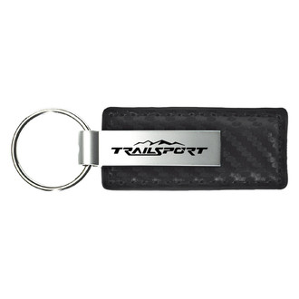 Autogold® - TrailSport Black Carbon Fiber Leather Key Chain