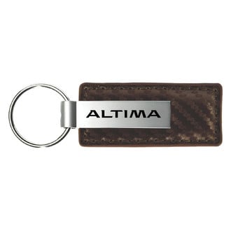 Autogold® - Altima Logo Taupe Carbon Fiber Leather Key Chain