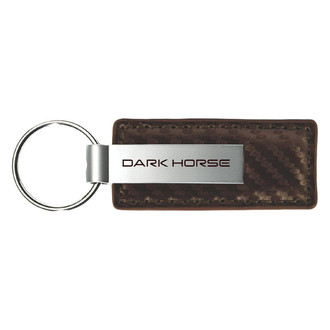 Autogold® - Mustang Dark Horse Taupe Carbon Fiber Leather Key Chain