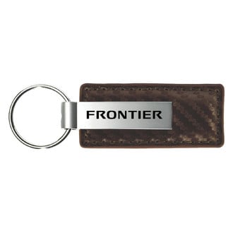 Autogold® - Frontier Logo Taupe Carbon Fiber Leather Key Chain
