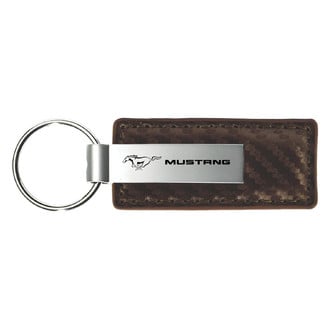 Autogold® - Mustang Taupe Carbon Fiber Leather Key Chain