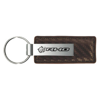 Autogold® - RHO Head Taupe Carbon Fiber Leather Key Chain