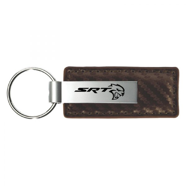 Autogold® - SRT Hellcat Taupe Carbon Fiber Leather Key Chain