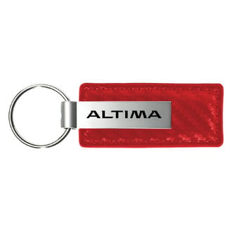 Autogold® - Altima Logo Red Carbon Fiber Leather Key Chain