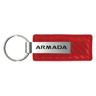 Autogold® - Armada Logo Red Carbon Fiber Leather Key Chain