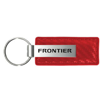 Autogold® - Frontier Logo Red Carbon Fiber Leather Key Chain