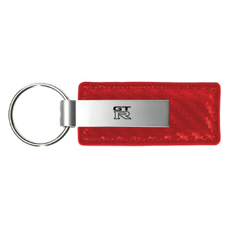 Autogold® - GTR Logo Red Carbon Fiber Leather Key Chain