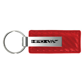 Autogold® - HPD Red Carbon Fiber Leather Key Chain