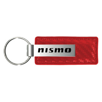 Autogold® - Nismo Logo Red Carbon Fiber Leather Key Chain