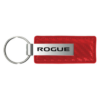 Autogold® - Rogue Logo Red Carbon Fiber Leather Key Chain