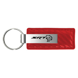 Autogold® - SRT Hellcat Red Carbon Fiber Leather Key Chain