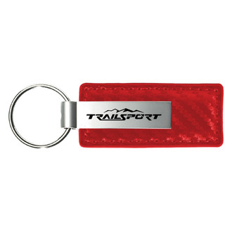 Autogold® - TrailSport Red Carbon Fiber Leather Key Chain