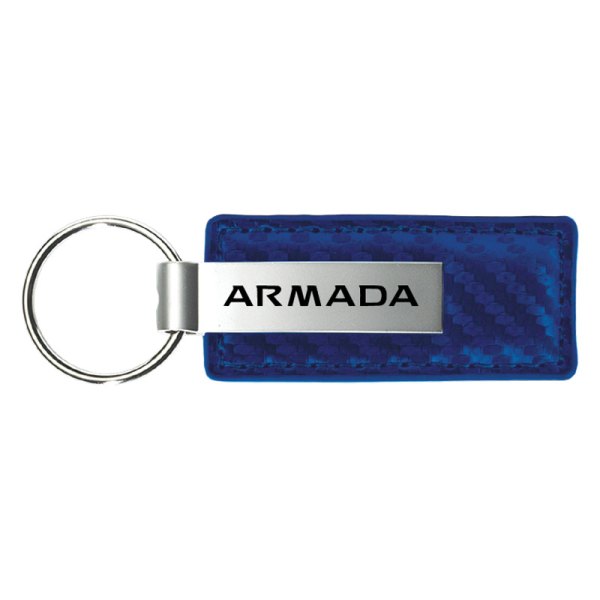 Autogold® - Armada Blue Carbon Fiber Leather Key Chain
