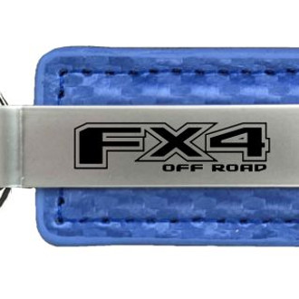 Autogold® - FX4 Black Carbon Fiber Leather Key Chain