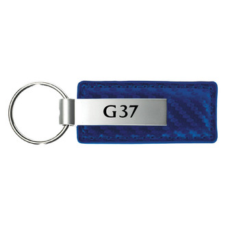 Autogold® - G37 Logo Blue Carbon Fiber Leather Key Chain