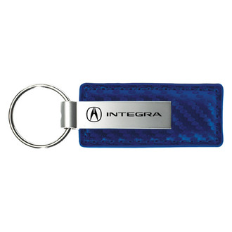 Autogold® - Integra Blue Carbon Fiber Leather Key Chain