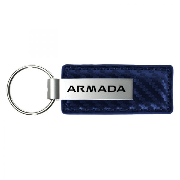 Autogold® - Armada Navy Carbon Fiber Leather Key Chain