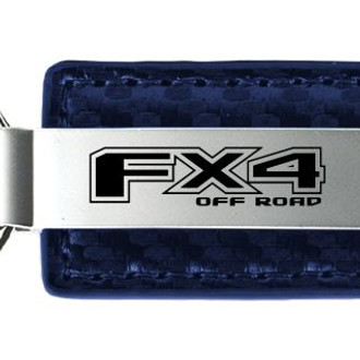 Autogold® - FX4 Black Carbon Fiber Leather Key Chain