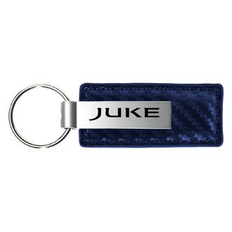 Autogold® - Juke Logo Navy Carbon Fiber Leather Key Chain