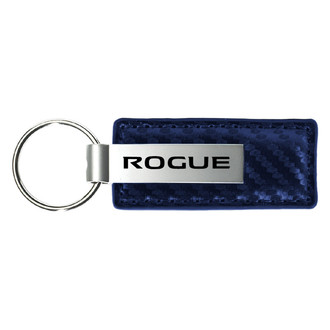 Autogold® - Rogue Logo Navy Carbon Fiber Leather Key Chain