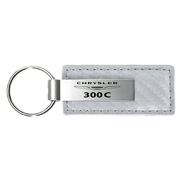 Autogold® - 300C White Carbon Fiber Leather Key Chain