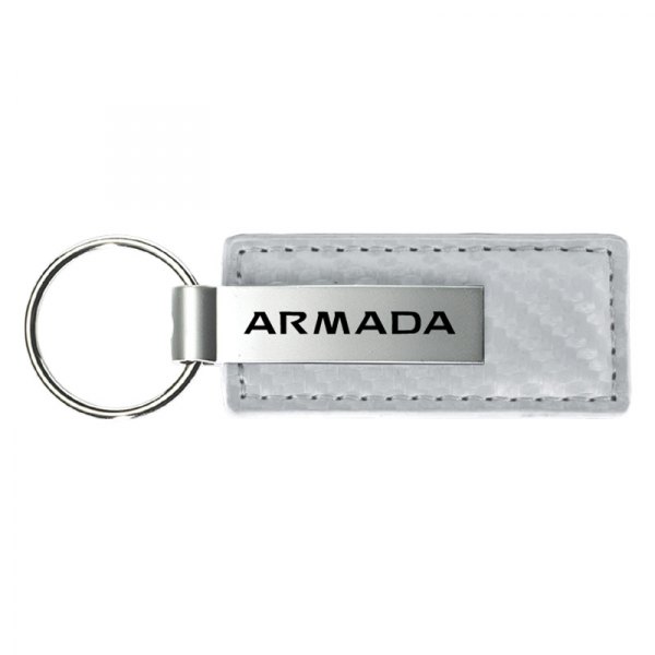 Autogold® - Armada White Carbon Fiber Leather Key Chain