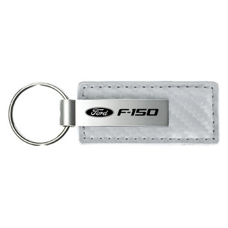 Autogold® - F-150 White Carbon Fiber Leather Key Chain