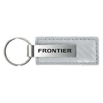 Autogold® - Frontier Logo White Carbon Fiber Leather Key Chain
