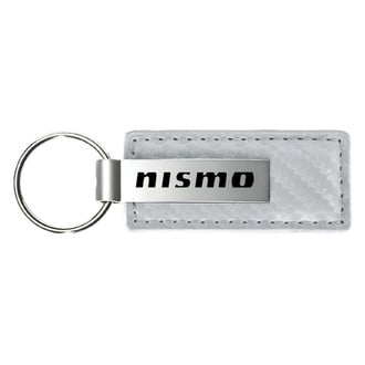 Autogold® - Nismo Logo White Carbon Fiber Leather Key Chain