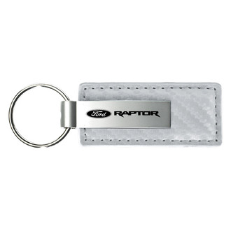 Autogold® - Raptor White Carbon Fiber Leather Key Chain