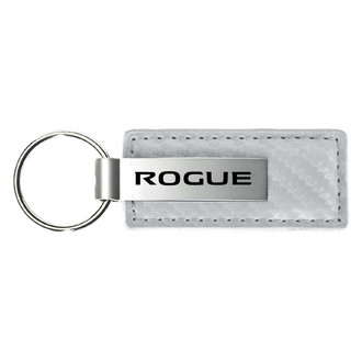 Autogold® - Rogue Logo White Carbon Fiber Leather Key Chain
