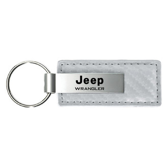 Autogold® - Wrangler White Carbon Fiber Leather Key Chain